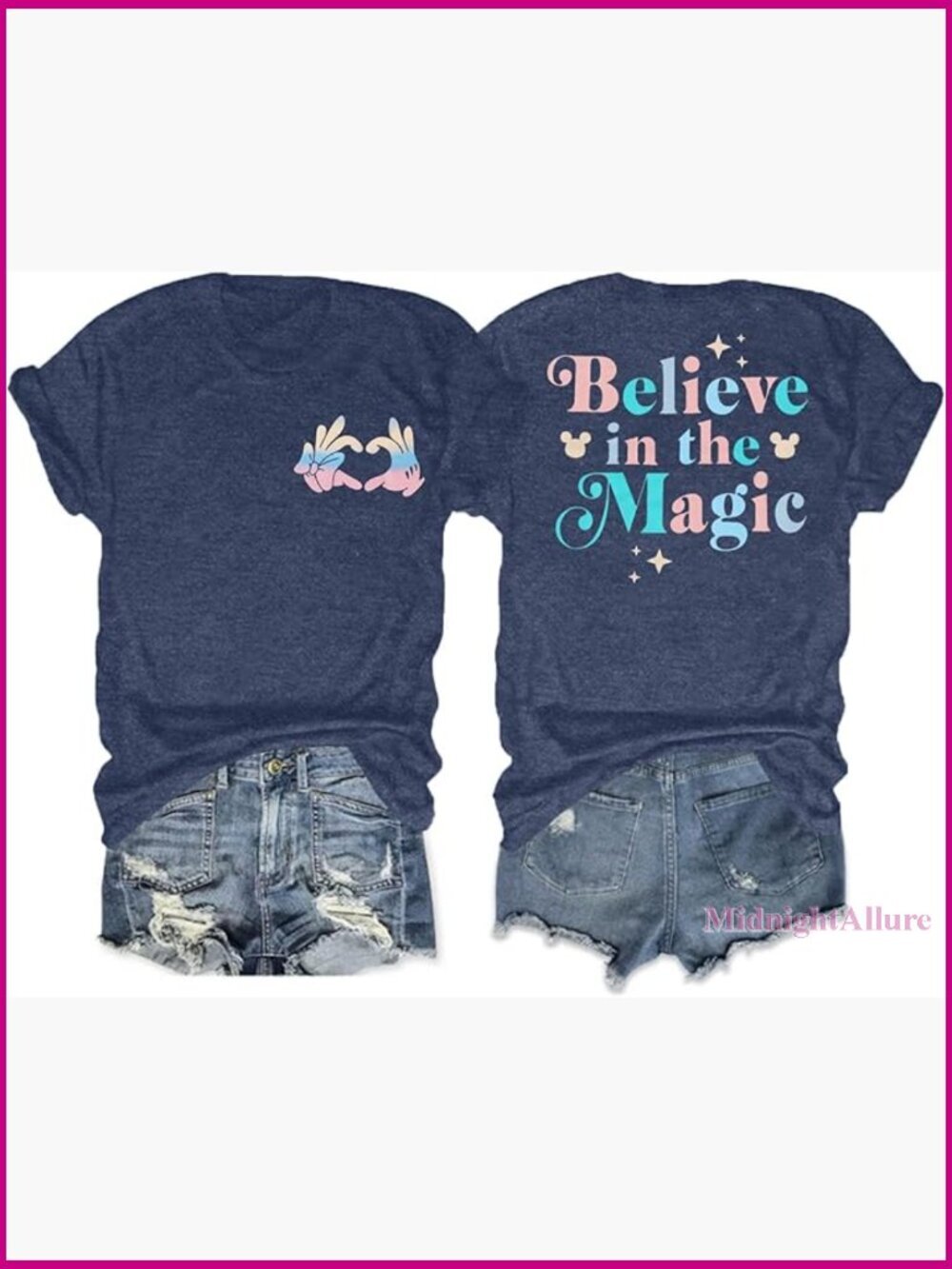 Believe in the Magic T-Shirt with Castle Tie Dye Graphic